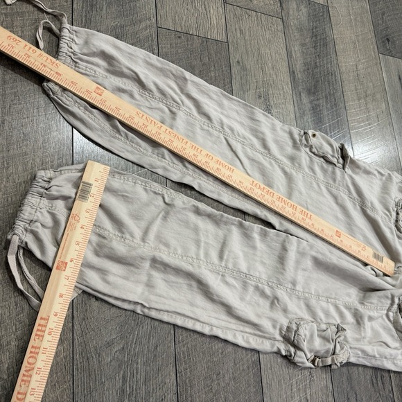 Vintage Y2K XOXO Beige Stretch Cargo Capri Baggy Utility Pants Womens Small 5/6 - Picture 5 of 11